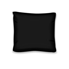 Black Pillow isolated on a white background
