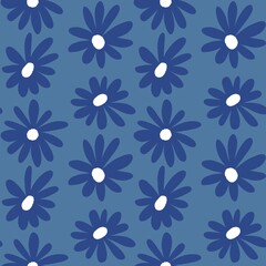 Seamless pattern with flowers for fabrics and textiles