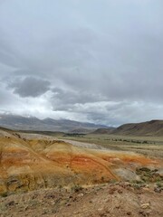 Colored mountains or Mars in Altai, Russia