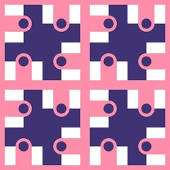 Geometric pattern for fabrics and textiles and packaging and gifts and cards and linens 