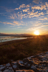 sunset on the beach in ireland