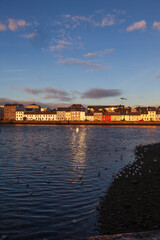sunset over the river in ireland