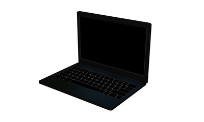 3d rendering laptop illustration