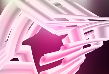 Dark Pink vector blurred shine abstract template.