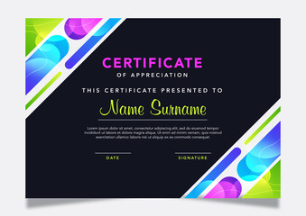 Modern certificate of appreciation template