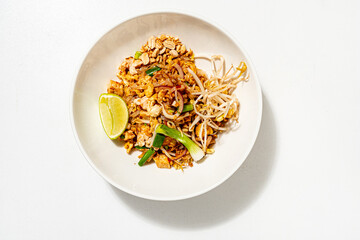 Thai cuisine vegetarian noodle pad chinese traditional food.