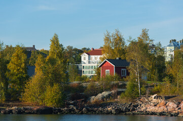 Fototapeta na wymiar View of Helsinki from the Gulf of Finland