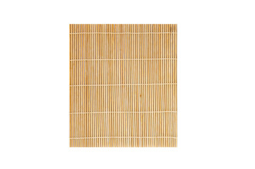 Japanese bamboo cooking mat  isolated on white background