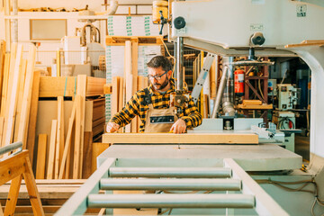 Stock photo worker in a carpentry.
