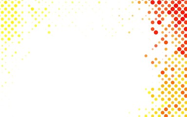 Light Red, Yellow vector Modern abstract illustration with colorful water drops.