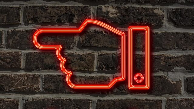 Detail photo of a neon sign on a wall with the inscription July