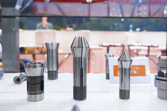 Set of collets for the machine. Metal collet