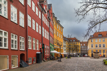 Fototapeta na wymiar Street in Copenhagen, Denmark