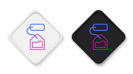 Line Tea bag icon isolated on white background. Colorful outline concept. Vector