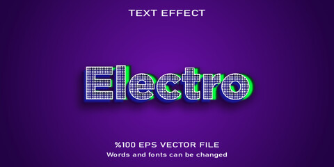 electro editable text effect