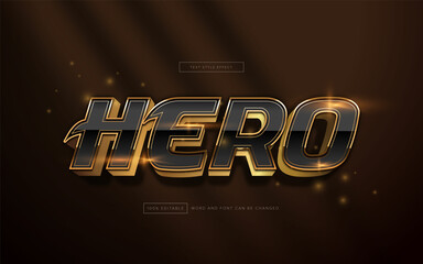 Gold Hero Text Effect editable