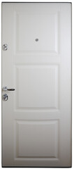 Fototapeta premium White wooden door with lock