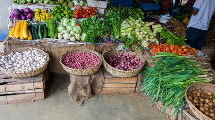 Vegetables at the market in Hikkaduwa, Sri Lanka