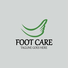 Foot care logo design template. Vector illustration