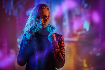 cyber warrior portrait