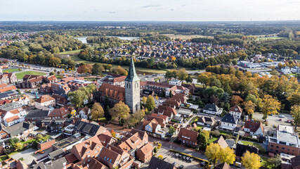 Drohnenaufnahme Haselünne Innenstadt Aerial 