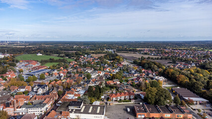 Hasel&uuml;nne Stadt Luftaufnahme