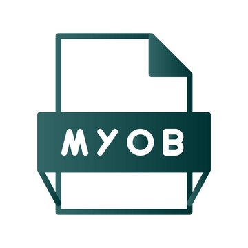Myob Glyph Gradient Vector Icon Design