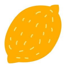 Lemon icon. Fresh citrus fruit. Vitamin C logo