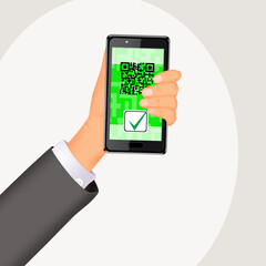 illustration of valid green pass