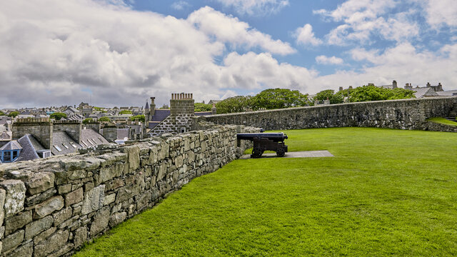 Lerwick, Fort Charlotte, fortress in the Scottish city on the Shetland Island.