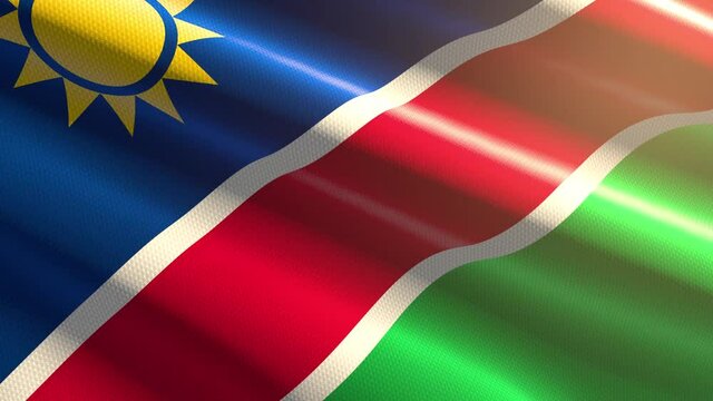 Namibia shiny flag - loop animation