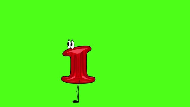 Thirteen years, Cheerful numbers, 2D-Animation, Birthday, chroma key