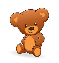 classic cute cuddly fuzzy brown teddy bear