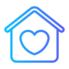 home sweet home gradient icon