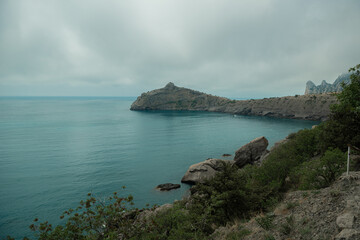 Fototapeta na wymiar Panoramic view of Cape Kapchik in the New World