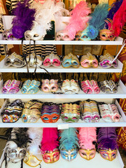 Venice Masquerade Ball Masks with glitter and feathers