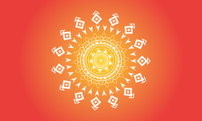 luxury Indian mandala design ornamental beautiful background in historical traditional Muslim and Indian style vector Template.