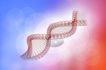 3d render of dna structure, abstract background
