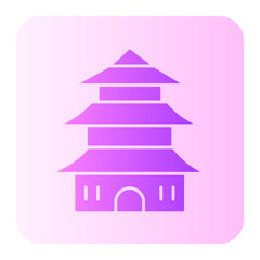 Pagoda gradient icon