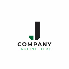 simple letter J logo vector.