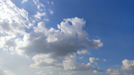 Blue sky and white cloud.