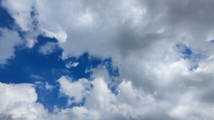 Blue sky and white cloud.