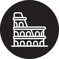 Colosseum glyph icon