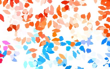 Light Blue, Red vector template with chaotic shapes.