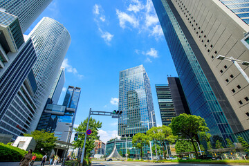 都市イメージ　名古屋駅前の高層ビル群