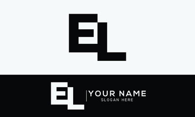 Alphabet letters monogram icon logo LE or EL
