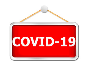 Red Covid 19 Sign