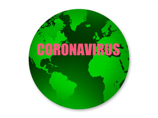 Coronavirus Glossy Button