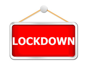 Red Covid Lockdown Sign
