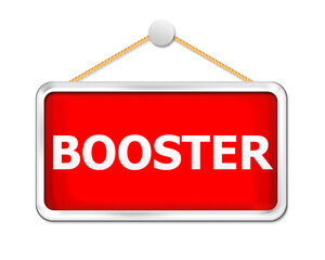 Red Covid Booster Sign